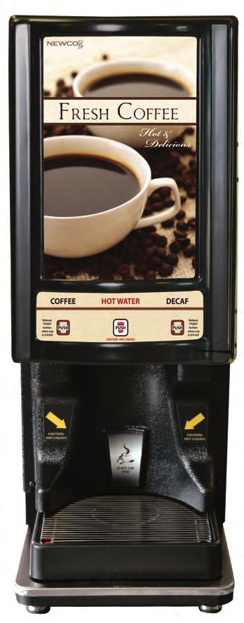 Whether you are serving coffee or tea, you can rely on Newco s highly accurate dispensing system to deliver a perfectly consistent product.
