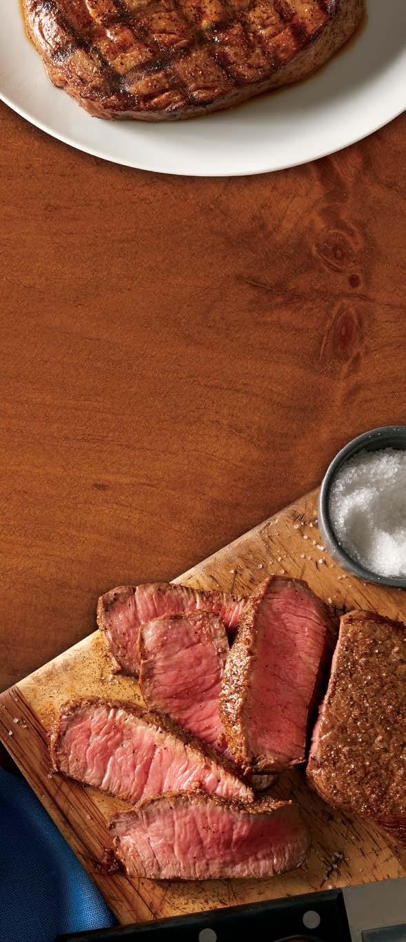 Chargrilled Ribeye OUTBACKSpecial Includes one Side, and Soup of the Day or our Signature Side Salad. Our signature sirloin is seasoned with bold spices and seared just right. 8 oz. $349 10 oz.