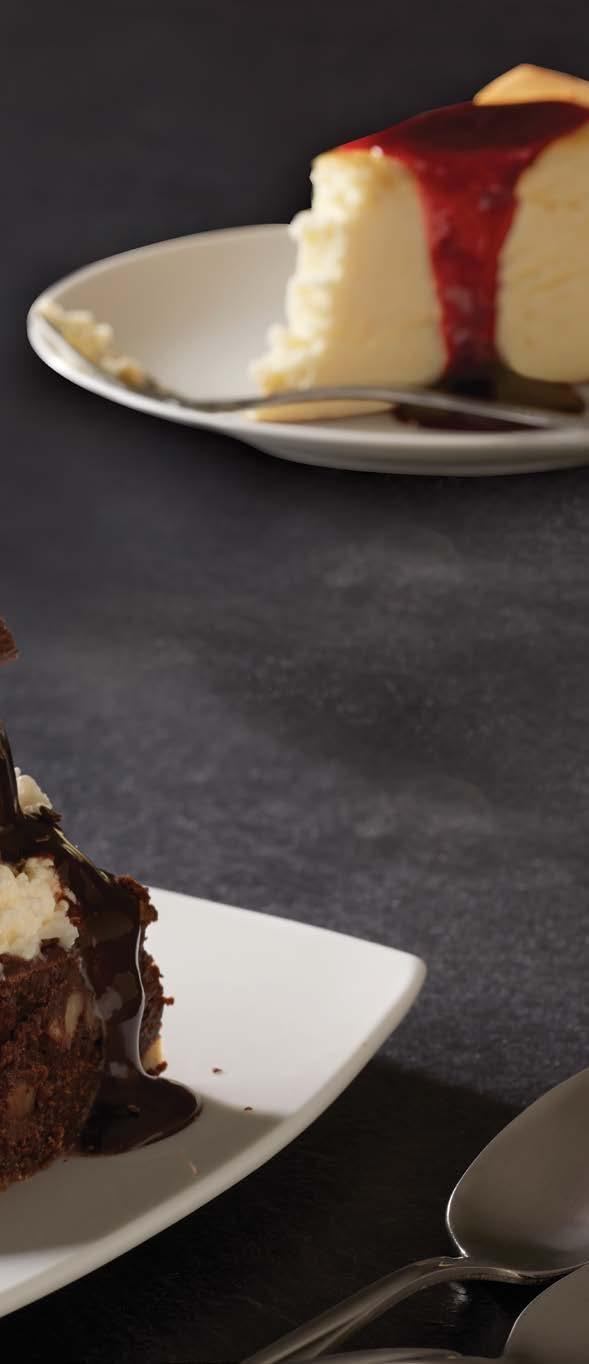 Cheesecake Chocolate Thunder from Down Under Fresh-baked pecan brownie is crowned with rich vanilla ice cream, drizzled with our classic warm chocolate sauce and finished with chocolate shavings and