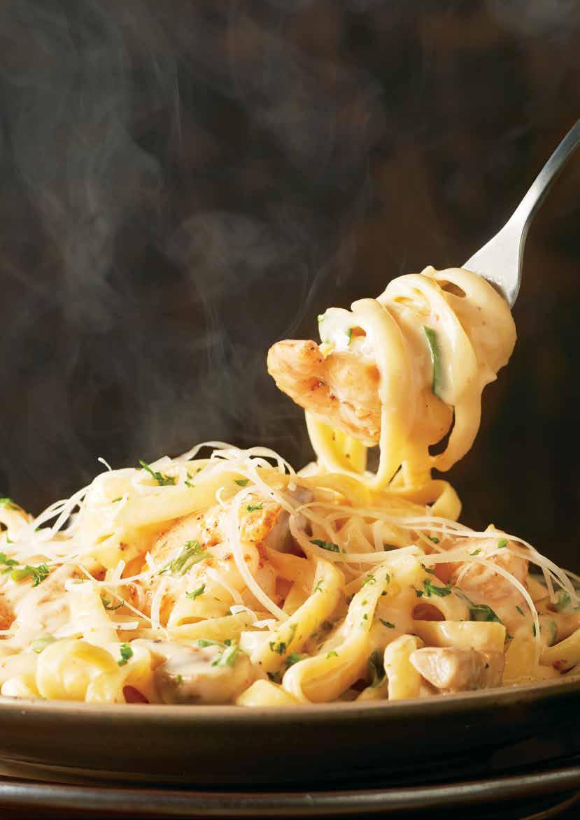 PASTA Add a cup of the Soup of the Day Shrimp Caesar Salad Asian Spicy Pasta Fettuccine, seasoned and seared chicken, sautéed veggies and cashews tossed in spicy Asian sauce.