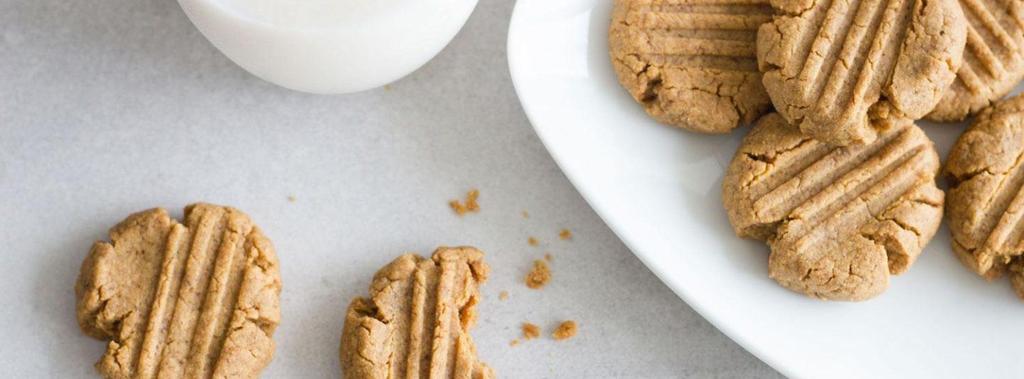 NSK Peanut Butter Cookies 3 ingredients 20 minutes 8 servings 1. Preheat oven to 325 2. Grease a cookie sheet well (or use parchment or a silicone mat) 3.