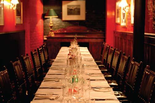 The McGonagall Room, the Piano Bar and the Restaurant combined, can accommodate up to 110 guests for