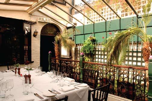 The Courtyard Garden offers a degree of privacy without being cut off from the atmosphere of the main restaurant; it can sit a