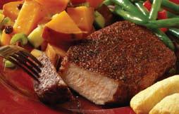 Jerk Pork Chops Yield: Serves 6 Preparation Time: 5 minutes Marinating Time: 3 hours to overnight Cooking Time: 12-14 minutes Recipe adapted from National Pork Board 6 Canadian centre-cut loin PORK