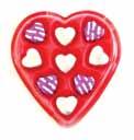 Valentine 9 hearts pack Nine heart shaped chocolates in a heart shaped window box 150.