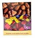 Diwali 250 gm transparent pack A decorative paper pack having assortment of 250gm chocolates (orange, crackle, butterscotch and raisins) 300.