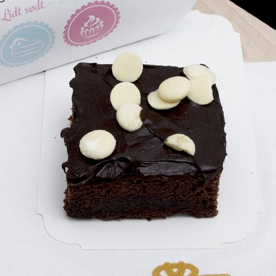 chocolate cake, served in a box with