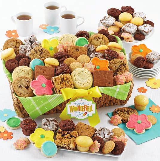 HAVE A WONDERFUL DAY GIFT BASKET Cheer everyone up with a big basket of sweet baked treats!