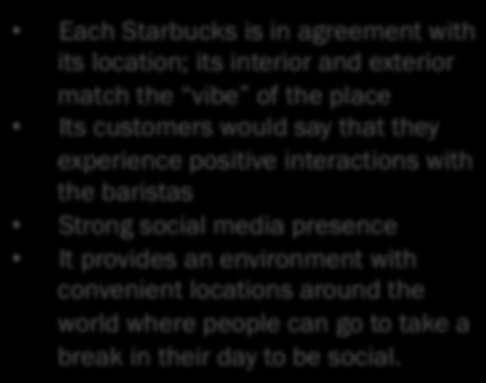 say that they experience positive interactions with the baristas Strong