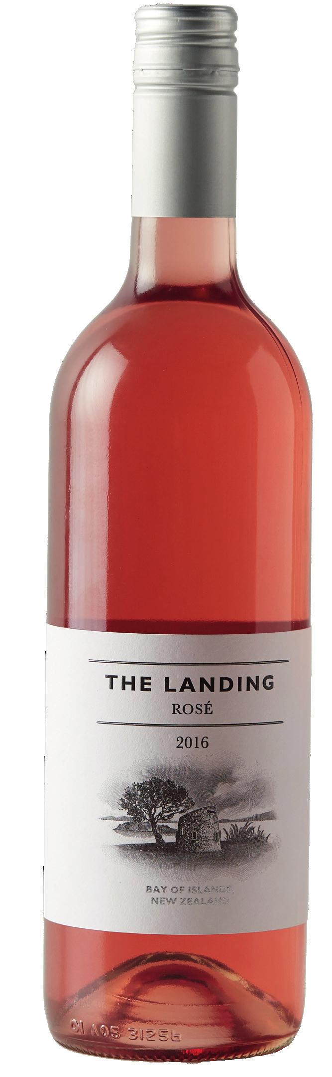 THE LANDING ROSE 2016 Grown on the coastal slopes overlooking the Bay of Islands, the 2016 Rose is an expression of fresh peach and fruit sweetness are balanced by a crisp, refreshing finish.