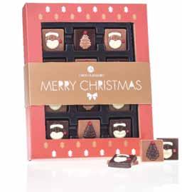 3955 6 CHOCOLATE BAUBLES Package dimensions: 188 135 53 mm Photo dimensions: 130 90 mm Net weight: 150 g Net price: 14,49 EUR Six