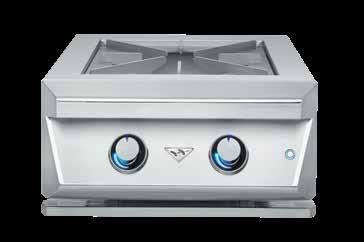TURN UP THE HEAT Add one or two of our versatile 17,500 BTU dual ring sealed burners to your outdoor kitchen as the perfect complement to your grill, so you can simultaneously boil and stir-fry,