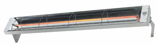 accessories heaters tegh48-b 48" outdoor gas infrared heater u.s. patent# 8,540,509 b1 teeh2524 39" electric radiant heater (indoor/outdoor) LENGTH: 39" VOLTS: 240 WATTS: 2500 AMPS: 10.
