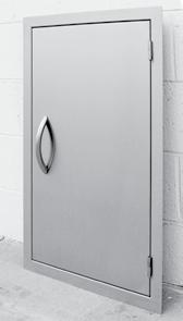 18 Single Access Door Part Number: BBQ010839P-18 This heavy-duty 18 door is constructed from stainless steel and is perfect for most islands!
