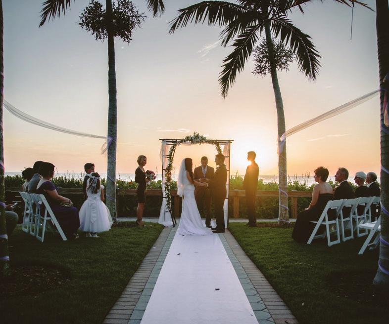 CEREMONY Included in all Ceremony Packages Wedding Officiant to Perform Customized Ceremony Ceremony Coordination White Padded Chairs Outdoor Arch or Chuppa with Flowers by Hotel