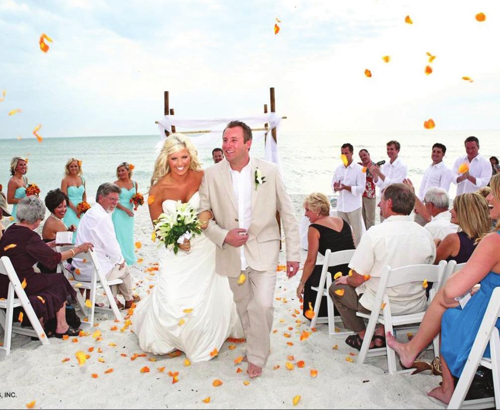 Permit Ceremony music is not included Marriage license is provided by bride and groom Inclement weather fee is still applied to alternate space Beach Ceremonies- $2,200 Inclusive