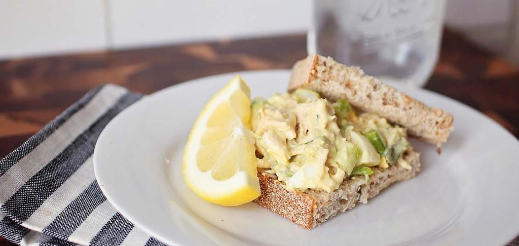 Easy Avocado & Chicken EGG SALAD SANDWICH COOK TIME 10 MINUTES 4 POST WORKOUT INGREDIENTS// 2 hard boiled eggs, chopped 2 hard boiled egg whites, chopped 2 small avocados, pitted and peeled 1 cooked