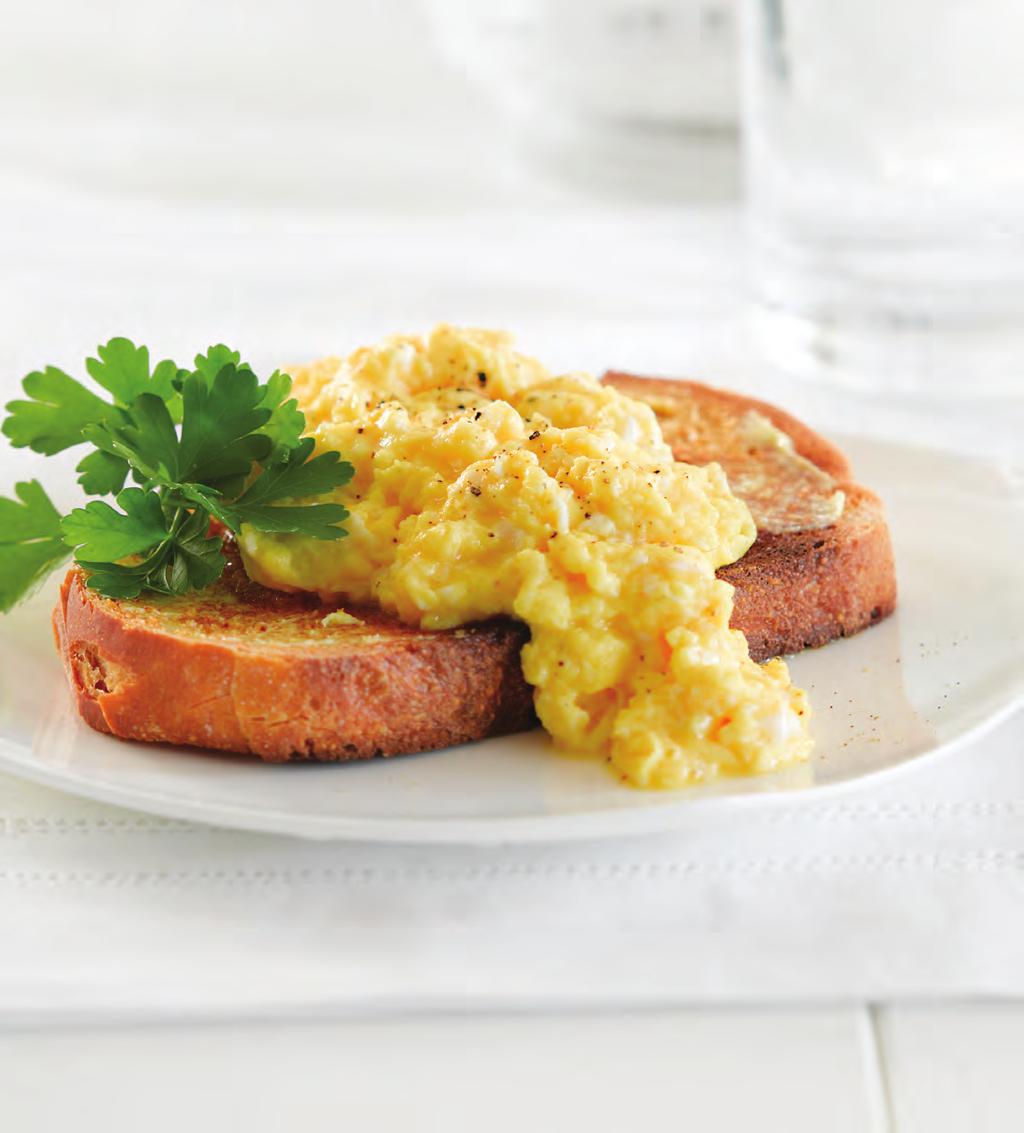2 4 3 4-5 SERVES EGGS PREP COOK Classic Scrambled Eggs 4 Eggs 1/2 cup milk 1 Pinch salt 1 Pinch freshly ground black pepper 1 tablespoon butter Beat the eggs, milk, salt and pepper together in a bowl.