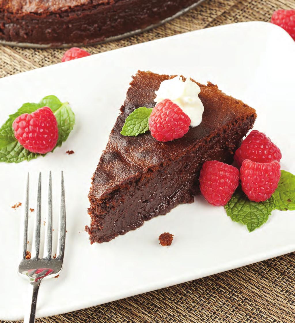 Gluten Free 6 50 SERVES EGGS PREP BAKE Flourless Chocolate Cake 250g Dark chocolate of your choice ideally at least 60% cocoa 250g Butter 6 Large (size 7) eggs separated ½ Cup white sugar ½ Cup brown