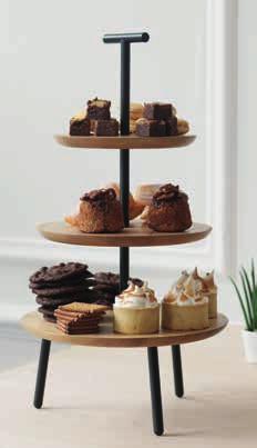 item, or nested with another to create a tiered buffet effect.