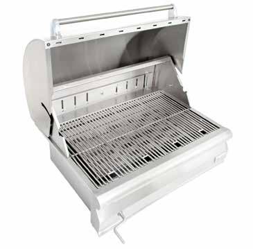 charcoal grill Stainless Steel Individual Cooking Grids 4 individual cooking grids with easy hook and hang system to allow charcoal and wood to be added while cooking.