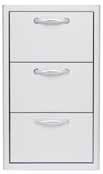 drawers with a soft touch Drawers glide easily on heavy duty tracks Double wall construction Rounded bevel design