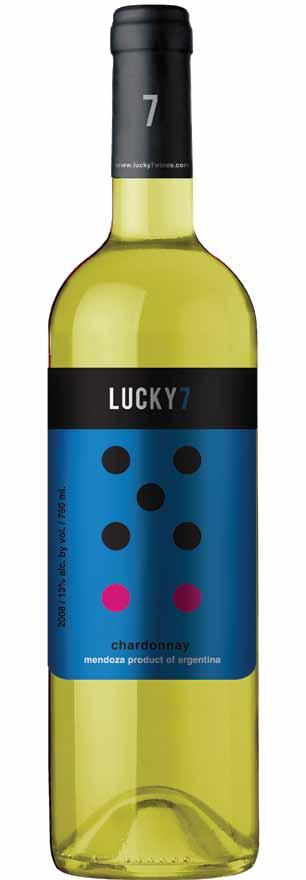 LUCKY 7 / ARGENTINA MERLOT 100 % Chardonnay Mendoza 12,5 % BY VOL 5,5 G/L IN TARTARIC ACID 3,58 2,2 G/L Handpicked on the second half of March.