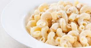 Pasta and Cheese Sauce Ingredients 100g pasta shapes 50g cheese 25g butter or margarine 25g plain flour 250ml semi-skimmed milk Modifications: 100g broccoli 100g canned tuna (in water) drained 1 x