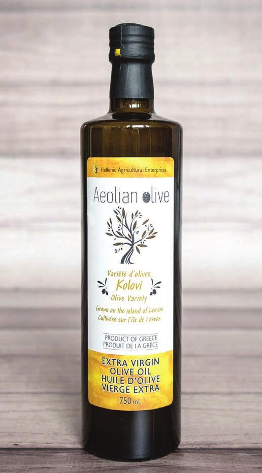 AEOLIAN EXTRA VIRGIN OLIVE OIL (KOLOVI VARIETY) 750ML The Hellenic Agriculture Enterprises is inspired to promote locally produced extra virgin olive oil in global markets.