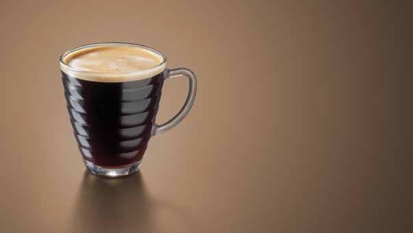 Americano Not as strong as espresso, but stronger than coffee, the americano offers a rich smooth taste.
