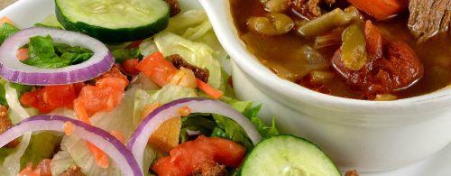 Choice of one soup and two fresh banquet salads OR Make Your Own Salad Bar. Includes fresh assorted dinner rolls or cornbread.