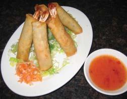 99 Crispy Breaded Tiger Shrimp Mix w/ Taro Serve w/ garlic & our home made sauce. A3 FRIED VEGETABLE SPRING ROLLS (2) (CHA GIO CHAY) - - - - - - - - - - - - - - - - - - - - - - - - - 3.