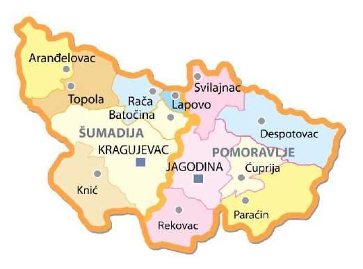 Sumadija and Pomoravlje 5000 km² 13 local