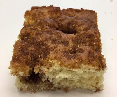 RECIPE: Coffeecake with Topping From 4-H Cooking 101, page 59 Yield: 9-12 servings Equipment Topping: Non-stick cooking spray 1/4 cup firmly packed brown sugar Flour sifter 1 teaspoon cinnamon Waxed