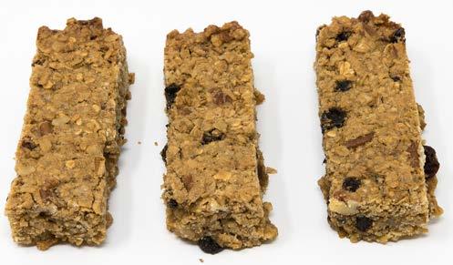 Nutrition Facts per Bar: 242 calories, 10 g fat, 60 mg sodium, 35 g carbohydrate, 2 g fiber, 4 g protein, 26 mg calcium Baking Tip: This recipe should be gluten free unless the ingredient packaging