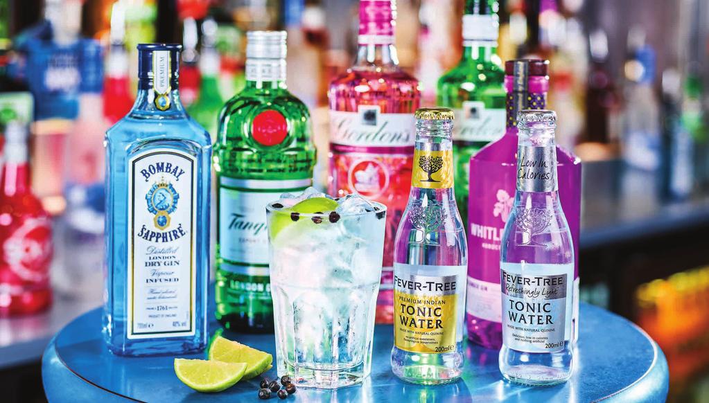 GIN VODKA MOCKTAILS SOFT DRINKS WHITLEY NEIL RHUBARB 3.30 Infused with ginger, the perfect match! BOMBAY SAPPHIRE 2.