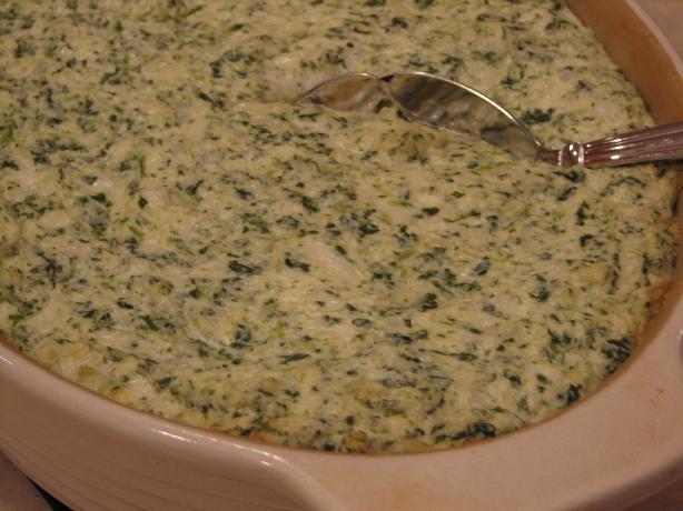 Spinach Artichoke Dip 1 (8 ounce) package cream cheese, softened 1/4 cup mayonnaise 1/4 cup grated Parmesan cheese 1/4 cup grated Romano cheese 1 clove garlic, peeled and minced 1/2 teaspoon dried