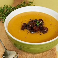 roasted butternut squash soup 0 minutes 50 minutes 8 servings 6 / medium butternut squash, peeled, seeded and cut into chunks (about 5 cups) Yukon gold or all-purpose potatoes, peeled and cut into