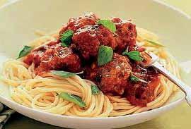 Oliver Newby s Marvellous Meatballs Meatballs and Spaghetti Serves 4 1 medium onion (finely chopped) 2 garlic cloves (finely chopped) 200g lean lamb mince 1 tbsp olive oil 400g chopped tomatoes 2