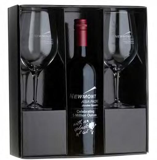 Presented in an elegant gift box with two customised Spiegelau glasses. Adorned with a custom bow.