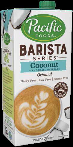 Pacific Foods Barista Series The Barista Series from Pacific Foods are plant-based beverages made for coffee.