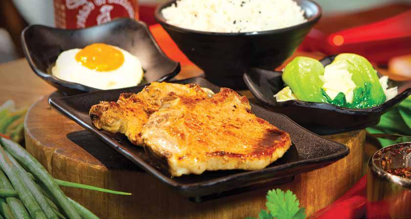 RICE SETS 精美定食 E01 Signature Fried Pork Chop Rice Set 吉列豬扒定食 Deep fried pork cutlet