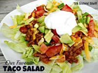 DAY 5 SMALLER FAMILY HEALTHY PLAN-FAMILY FAVORITE TACO SALAD M A I N D I S H Serves: 4 Prep Time: 10 Minutes Cook Time: 20 Minutes Calories: 509 Fat: 34 Carbohydrates: 29.3 Protein: 25.2 Fiber: 9.