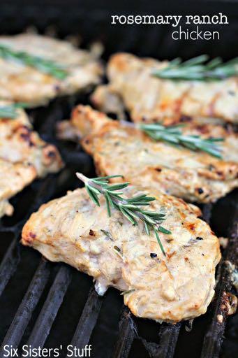 DAY 7 SMALLER FAMILY- ROSEMARY RANCH GRILLED CHICKEN M A I N D I S H Serves: 3 Prep Time: 2 Hours 10 Minutes Cook Time: 10 Minutes 1/8 cup olive oil 1/4 cup ranch dressing 1 1/2 Tablespoons