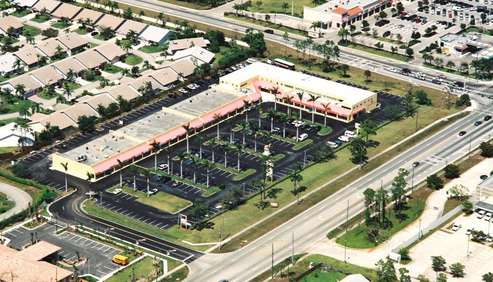 OVERVIEW Palm Gate Plaza is a highly visible, mixed use retail center located on a major commercial artery in an established and densely populated area of West Palm Beach.