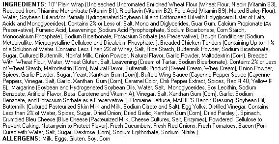 identifiers only include the main ingredients in the recipe.