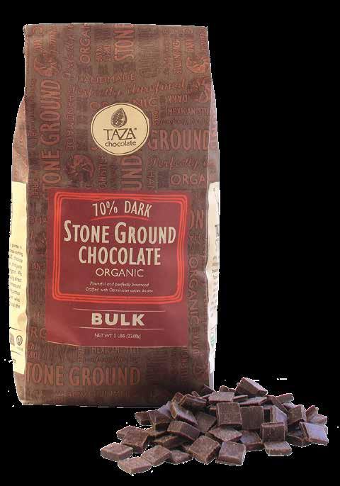 TAZA CHOCOLATE BULK Taza is the chocolate of choice in the kitchens of many of this country s finest chefs, who admire its intense flavor and distinctive texture.