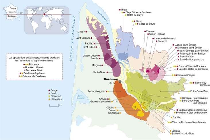 BORDEAUX KEY FACTS AND MAP 277,250 acres of vineyard 65 Appellations Diverse Wine Styles: Red, Dry White, Rosé, Sweet White, Sparkling 6+ times size of Napa