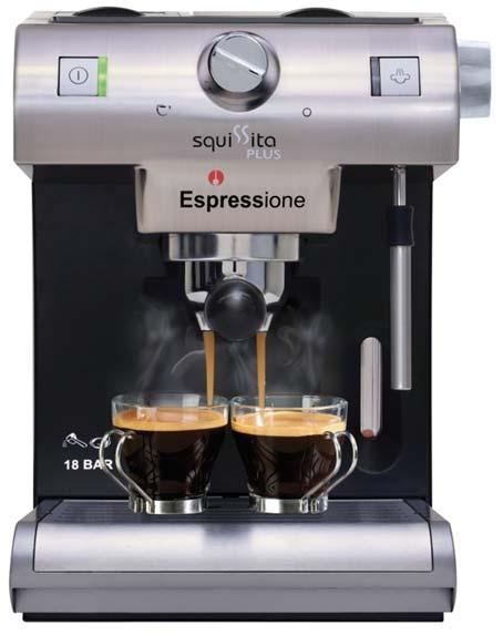 Espresso Machines Espressione Squissita Plus The beautiful and innovative heavy duty espresso machine with exclusive features such as the QSD technology for super silent operation.