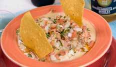 Queso Dip Cheese dip that is smooth, rich and a little bit spicy 4.55 Fiesta Dip Ground beef, melted cheese and pico de gallo 5.